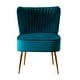 preview thumbnail 81 of 85, Haven Contemporary Velvet Upholstered Accent Chair Teal