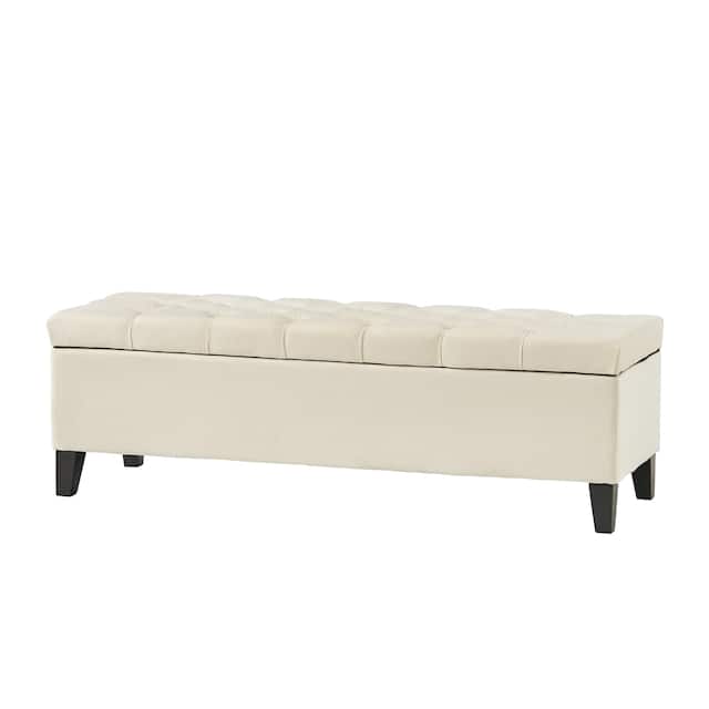 Ottilie Button-tufted Storage Ottoman Bench by Christopher Knight Home