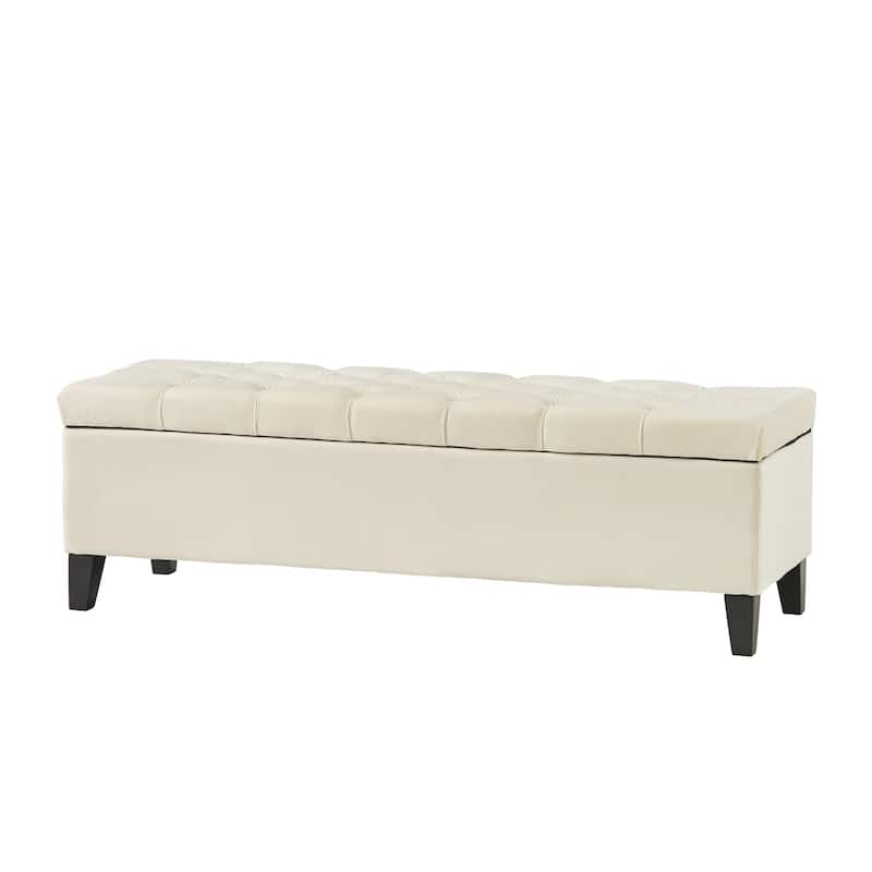 Ottilie Button-tufted Storage Ottoman Bench by Christopher Knight Home