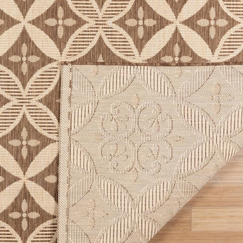 Gertmenian Paseo Niala Medallion Moroccan Tile Polypropylene Flatweave Indoor/ Outdoor Area Rugs