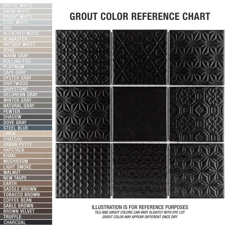 Merola Tile Spirit Black 1.63" x 1.63" Porcelain Mosaic Tile