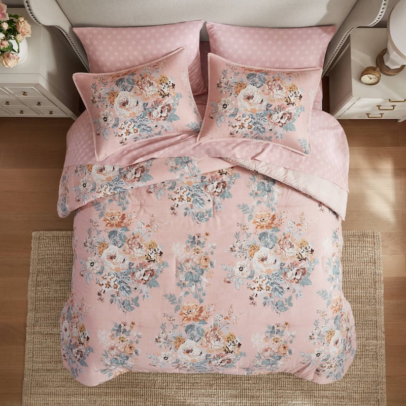 Madison Park Essentials Heather Vintage-inspired Collection floral print Comforter Set
