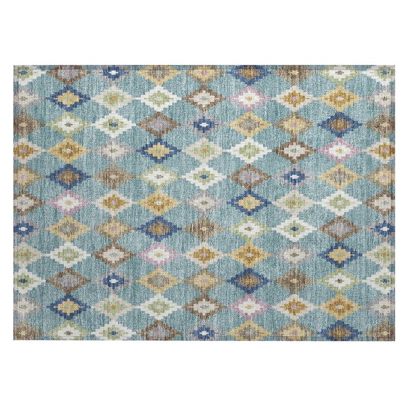 Machine Washable Indoor/ Outdoor Global Ahmet Chantille Rug
