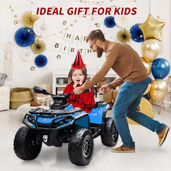 slide 2 of 21, 2 Seater Ride On Car, 24V Licensed Can-Am Electric ATV Car for Kids, 4 Wheeler Electric Toy Car Blue