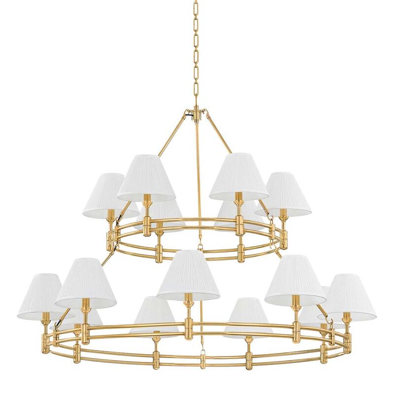Hudson Valley Lighting MDS1802 Howard 15 Light 50" Wide Chandelier - Aged Brass