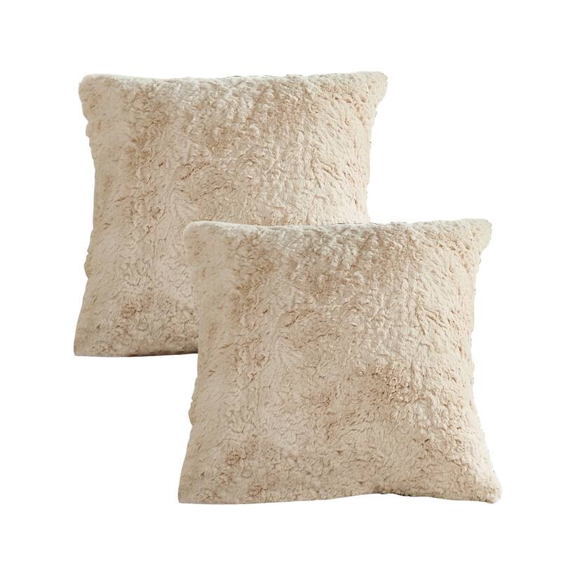 Rabbit FauxFur 2 Piece Set-Oatmeal Pillow Shell