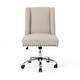 preview thumbnail 2 of 8, Home Office Chair with Wheels, Adjustable Height Cotton Dressing Stool, Ergonomic 360° Armless Rotating Work Chair - N/A