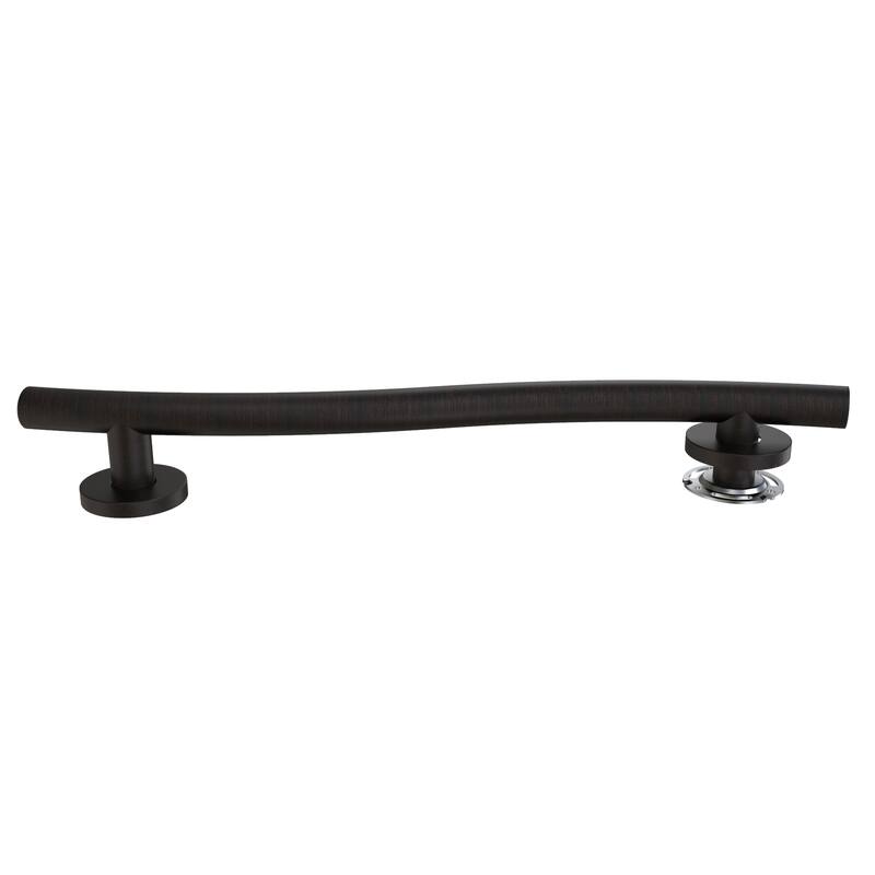 Keeney Wave Designer Grab Bar 1.25 Dia x 16 in., Oil Rubbed Bronze