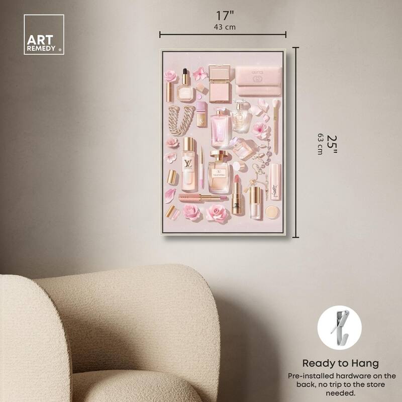 Light Make Up Accessories Canvas by Art Remedy