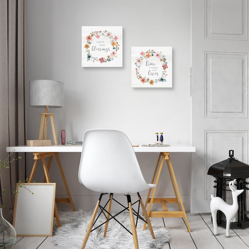 Count Your Blessings, Love Lives Canvas Art Prints
