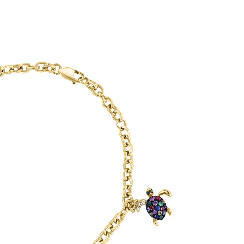 EFFY 14K Gold Multi Sapphire Sealife Bracelet