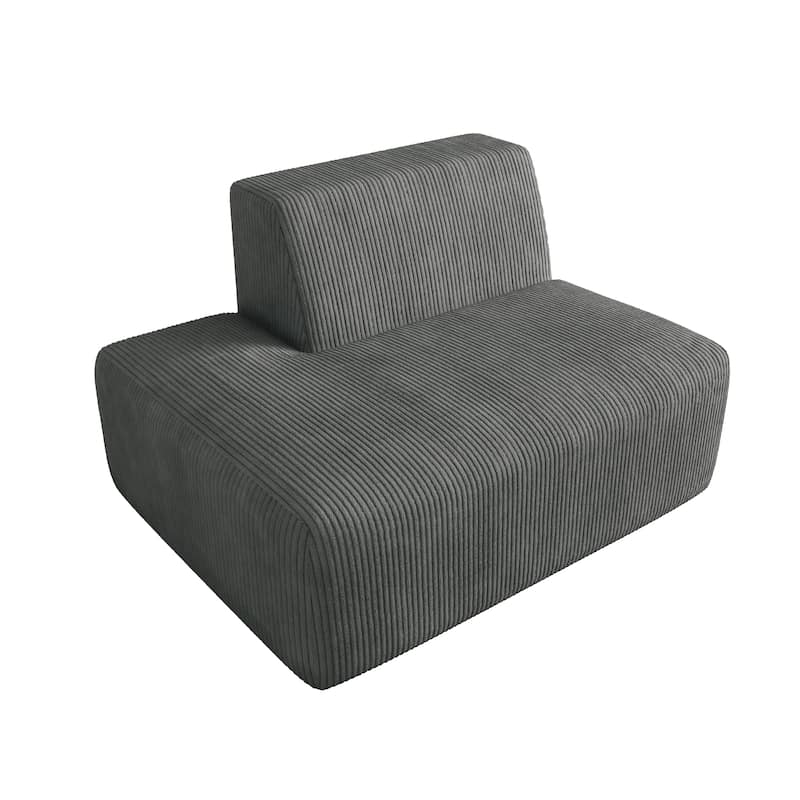 UIXE 50.7" W Soft Corduroy Sofa Chair Comfortable Lounge Chair For Indoor Space - 50.7" W x 31.8 H" 35.3 D"