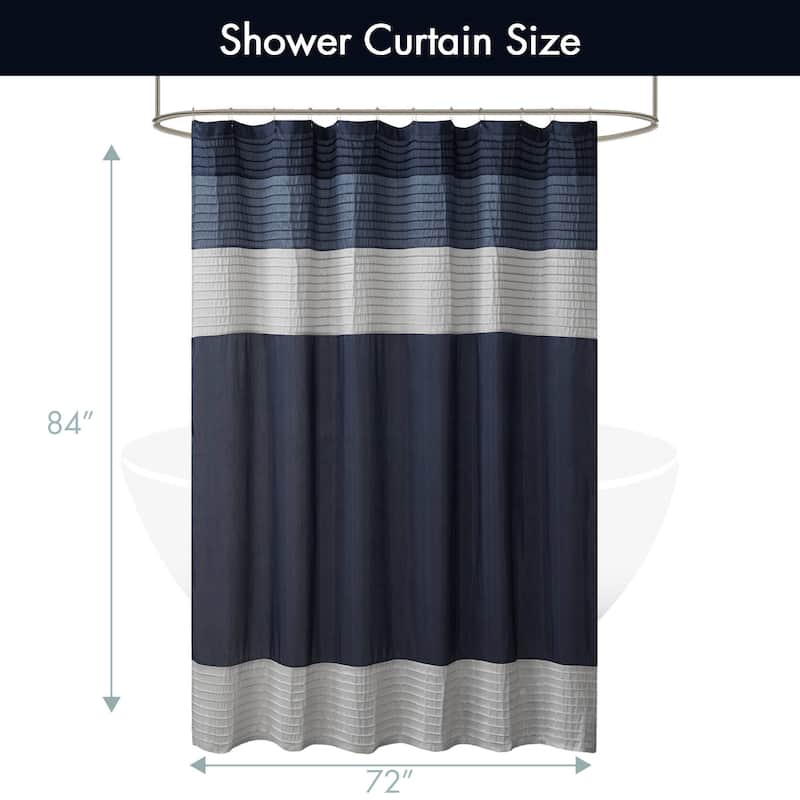 Madison Park Amherst Faux Silk Shower Curtain
