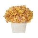 preview thumbnail 14 of 20, Faux Hydrangea in White Washed Wood Cube Planter