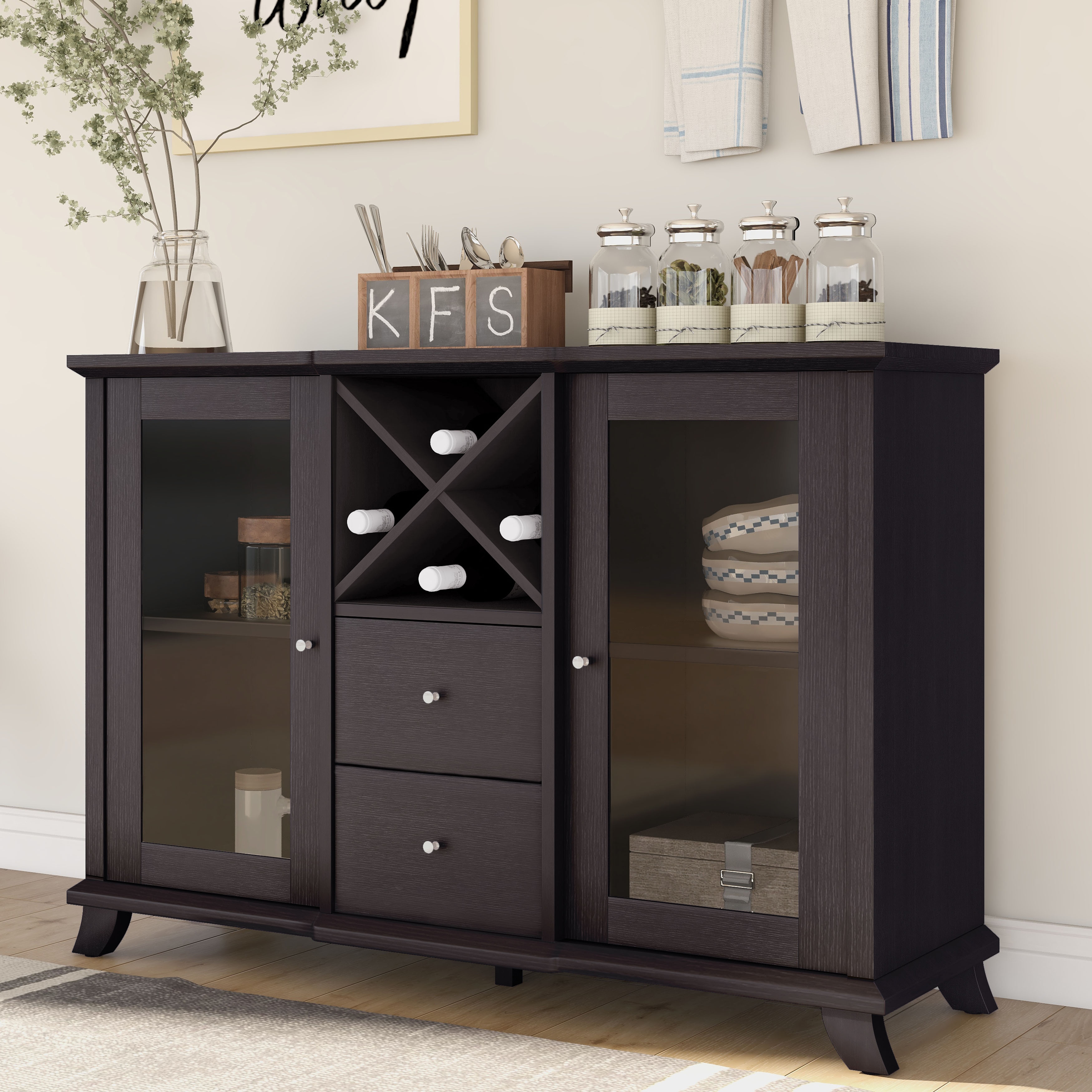 Buffet server 2025 with wine rack