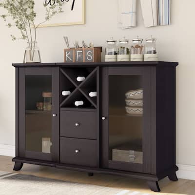 DH BASIC Modern 47" Buffet Server with Wine Storage by Denhour