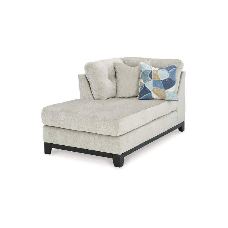 Signature Design by Ashley Maxon Place Light Gray 3-Piece Sectional with Chaise - 140" W x 100" D x 37" H
