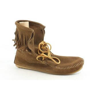 Minnetonka Womens Tramper Ankle Dusty Brown Moccasin Boots Size 10