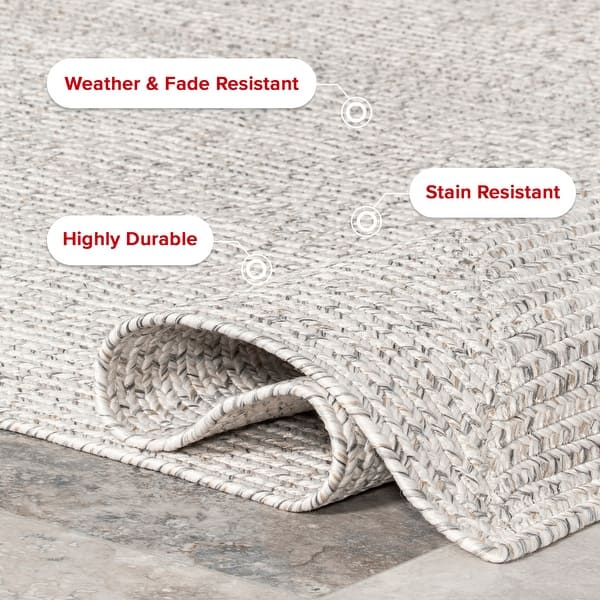 dimension image slide 3 of 8, Nuloom Wynn Braided Indoor/Outdoor Area Rug