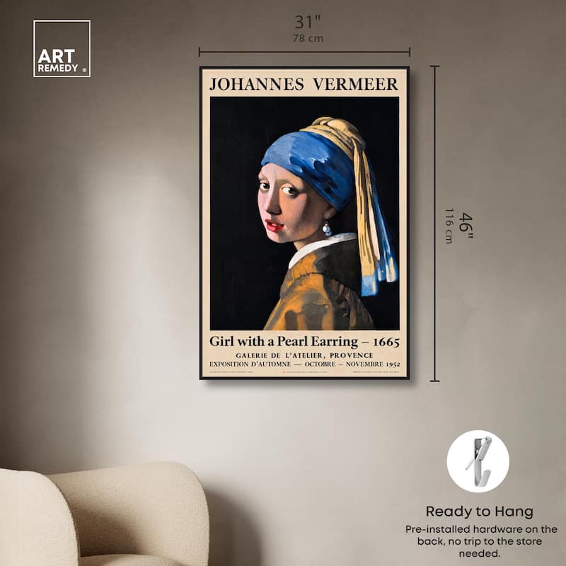 Girl with a Pearl Earring Canvas by Art Remedy