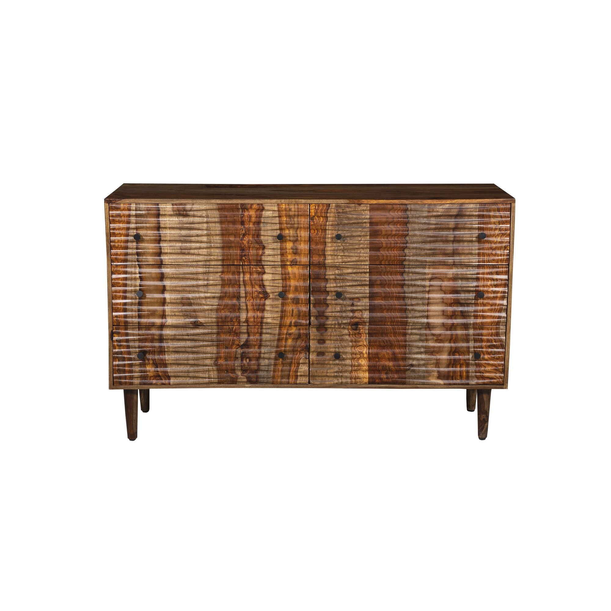 porter mid century modern dresser Porter Designs Waves Mid-Century Modern Solid Sheesham Wood Dresser, Brown  - Bed Bath & Beyond