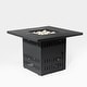 preview thumbnail 5 of 5, GDFStudio - Niles Black Steel 34-Inch Outdoor Propane Fire Pit Table with Adjustable Flame and Lava Rocks