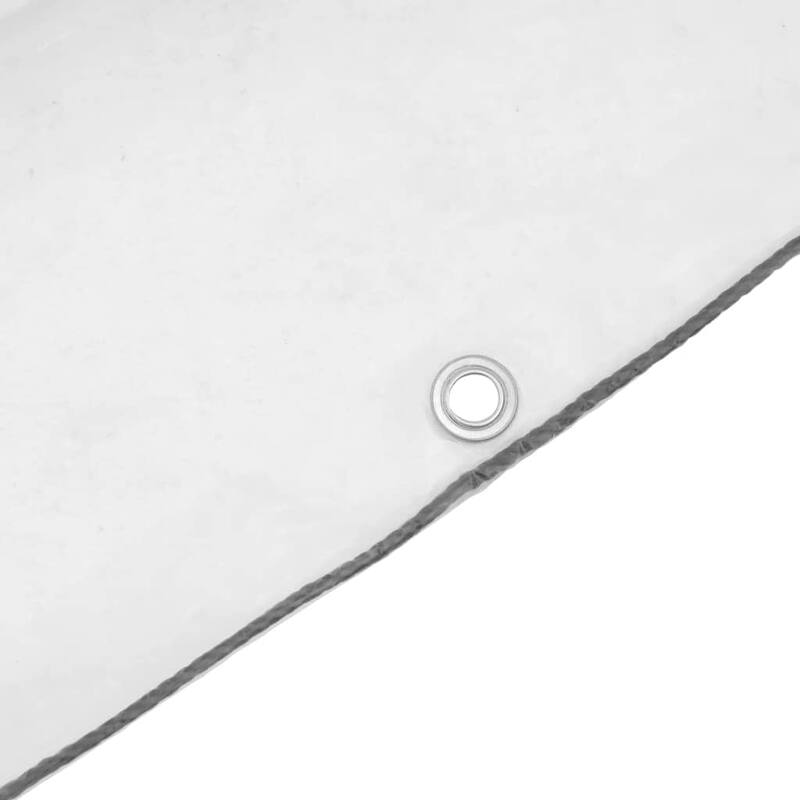 vidaXL Clear Tarpaulin with Eyelets 9.8x9.8/13.1/19.7/26.2' Polyethylene - Transparent