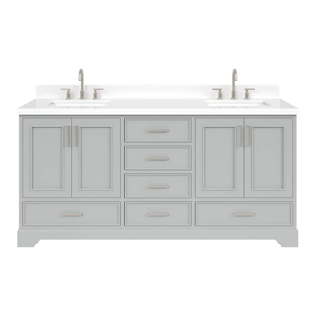 Ariel M073DWQRVO Stafford 73" Free Standing Double Basin Vanity Set
