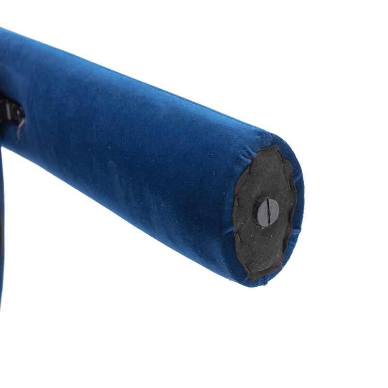 Navy Modern 25.2" Upholstered Accent Chair with Curved Circular Backrest and High-Density Foam (Set of 2)