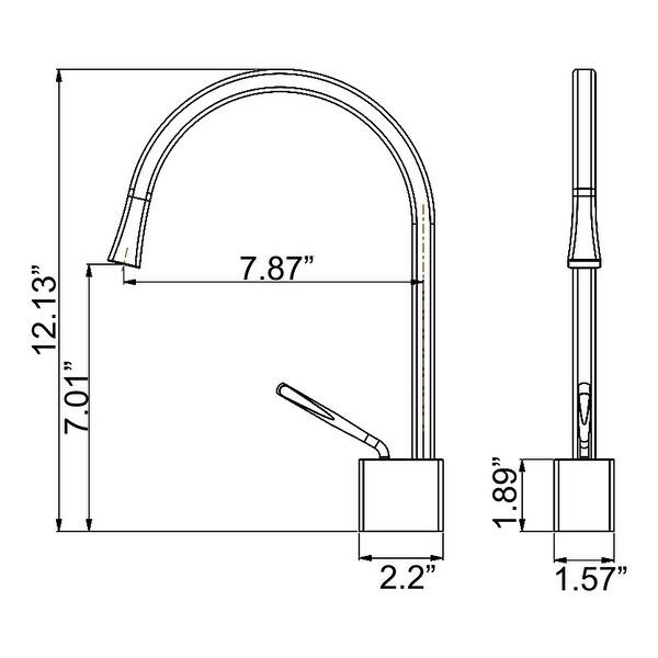 Matte Black Single Handle 1Hole Vessel Bathroom Faucet Bed Bath