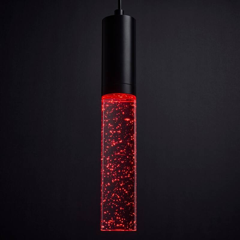 Lacey 2 Inch LED Mini Pendant RGB/TW Starfish Enabled Matte Black with K9 Bubble Crystal