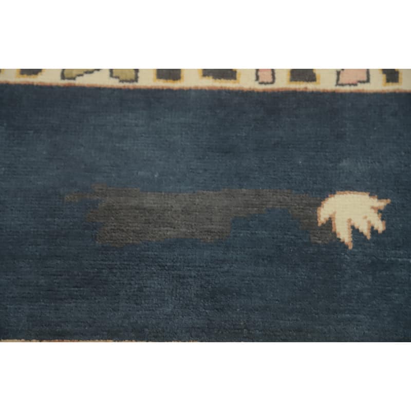 Vegetable Dye Gabbeh Turkish Large Rug Handmade Wool Carpet - 13' 10'' X 10' 4''