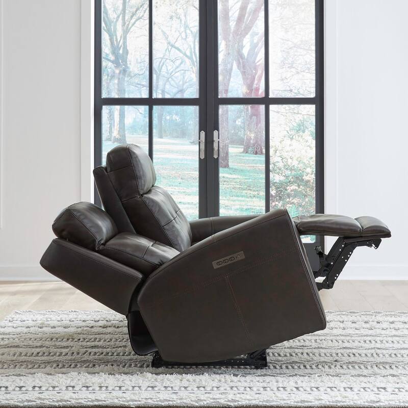 Carrington Leather Dual Power Reclining Sofa