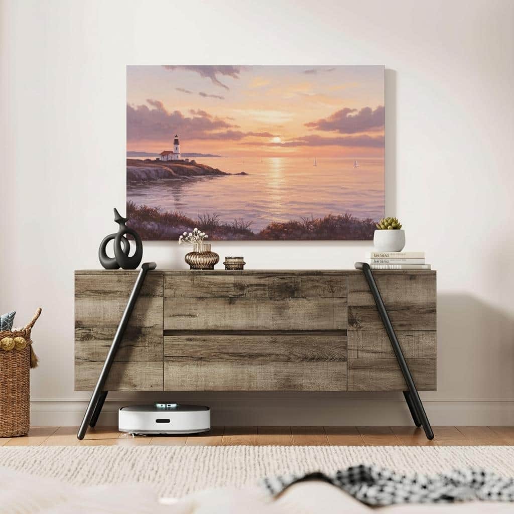 TV Stand, with 2 Drawers and U-Shaped Metal Base