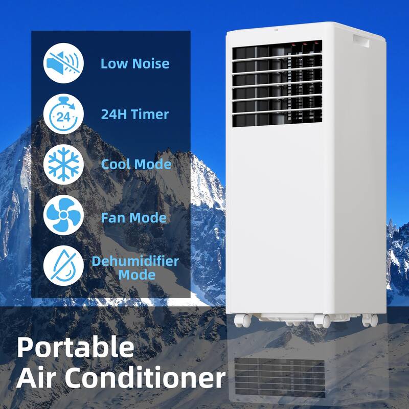 8000Btu Portable Air Conditioner, Cools Room up to 350 sq. ft