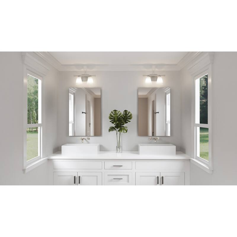 Brindley 2-Light Brushed Nickel Vanity Light