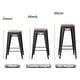 preview thumbnail 4 of 22, Bar Stools Set of 4 Stackable Metal Bar Stools Industrial Counter Height Stools Backless Barstools with Wooden Seats