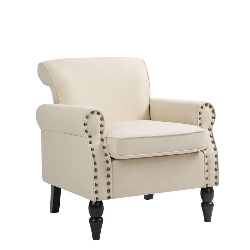 Living Room Armchair with Nailhead Trim - 29.9"W x 29.9"H x 32.9"D