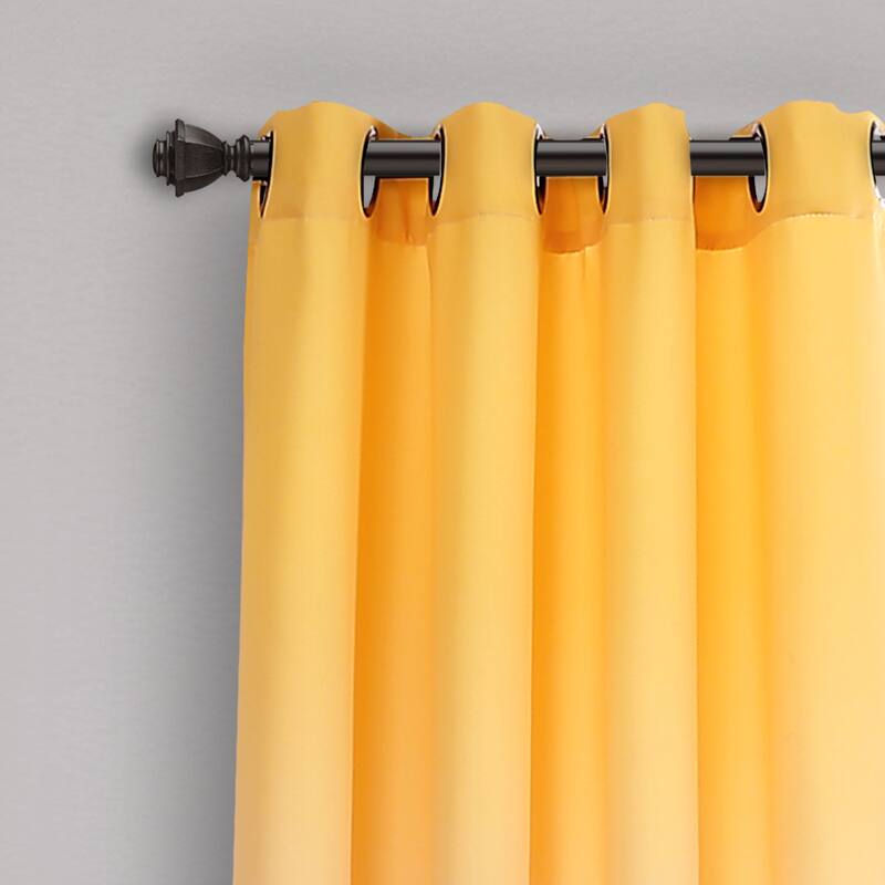 Lush Decor Ombre Fiesta Room Darkening Window Curtain Panel Pair