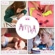 preview thumbnail 3 of 6, 3-Piece Kids Wooden Table and Chair Set with Crown Pattern Gift for Girls Toddlers Arts Reading Writing Age 2-4 Years Pink