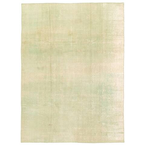 ECARPETGALLERY Hand-knotted Color Transition Light Green Wool Rug - 6'10 x 9'4