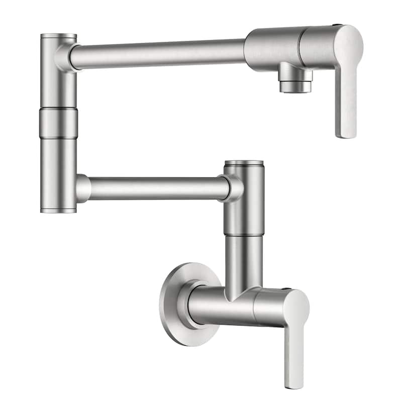 KRAUS Oletto Wall Mount Pot Filler Kitchen Faucet with Retractable Arm