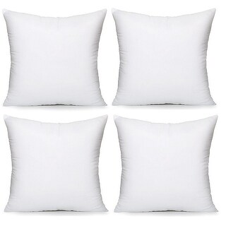 Pack of 2 - Hypoallergenic Hollow Fiber Cushion Inner Pads BedWolke Cushion Inserts White Pillow Inserts 18 x 18 45cm x 45cm 