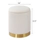 preview thumbnail 27 of 88, Adeco Round Storage Ottoman Footrest Stool Velvet Gold Plating Base