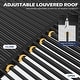 preview thumbnail 13 of 194, EROMMY Outdoor Louvered Pergola with Adjustable Aluminum Roof – Rainproof Gazebo for Patio & Garden
