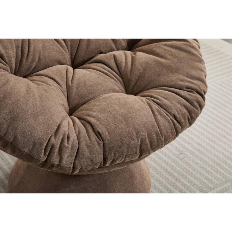 Oversized Swivel Accent Chair, 360-Degree Swivel Barrel Chair, Papasan Chair for Living Room and Bedroom Comfort