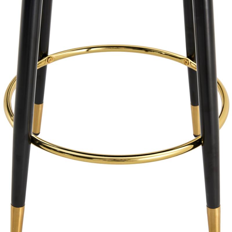 360°Rotatable Bar Chair.Modern Pu Comfortable Upholstered Bar Chair With Smooth And Beautiful Metal Legs.Set Of 2