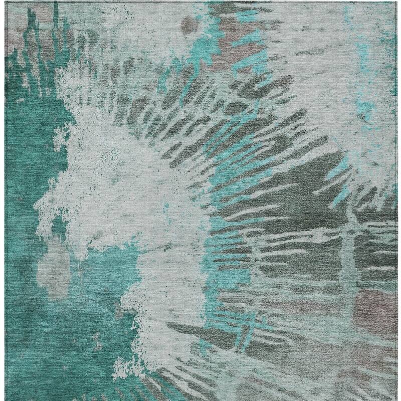 HomeRoots Abstract Transitional Rectangle Outdoor Rug