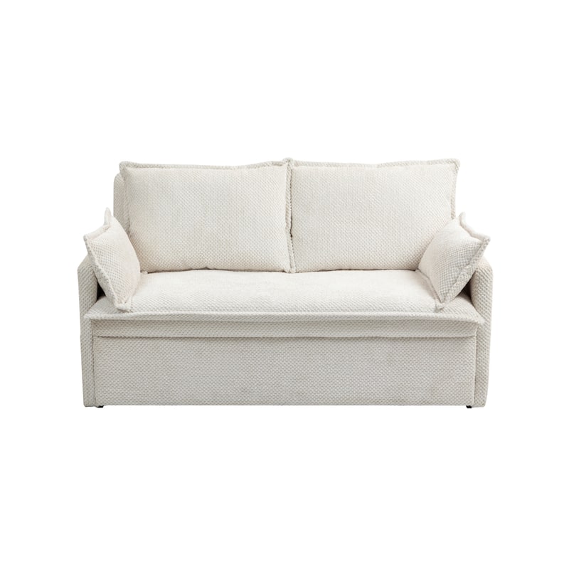 GDFStudio - Harper Lane Corduroy Convertible Sofa Bed with USB Charging & Side Storage for Cozy Apartment Living