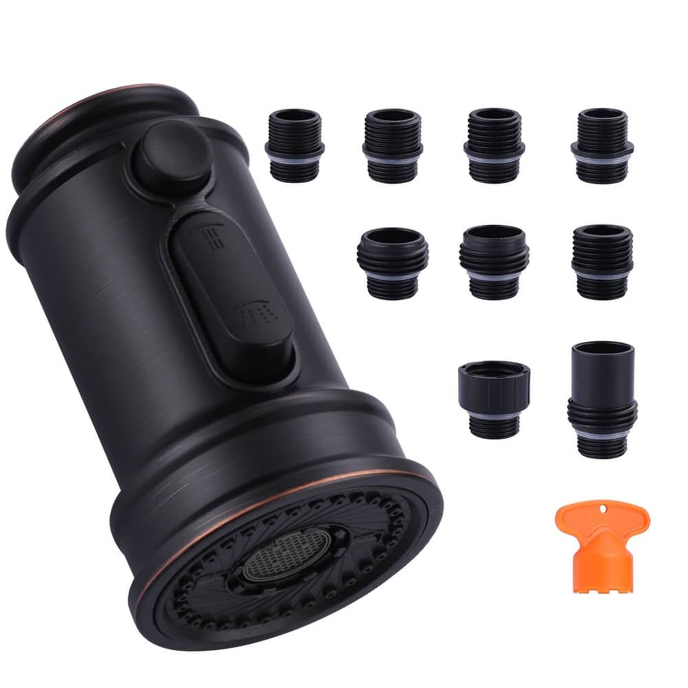 WOWOW Pull Down Kitchen Faucet Spray Head with 9 Adapters Kit